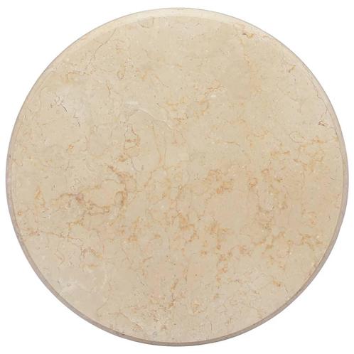 vidaXL Tafelblad Ø50x2,5 cm marmer crèmekleurig, Maison & Meubles, Pièces pour table, Envoi