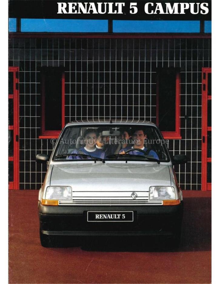 1990 RENAULT 5 CAMPUS BROCHURE NEDERLANDS, Boeken, Auto's | Folders en Tijdschriften, Ophalen of Verzenden