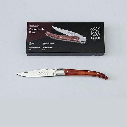 Laguiole - Pocket Knife - Rose Wood - style de - Zakmes, Antiquités & Art, Antiquités | Ustensiles de cuisine