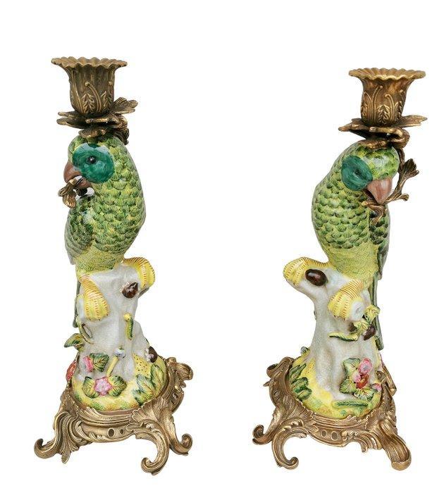 Chandelier (2) - Bronze, Porcelaine, Antiquités & Art, Art | Objets design