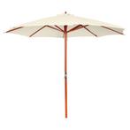 vidaXL Parasol 300x258 cm zandwit, Tuin en Terras, Parasols, Verzenden, Nieuw