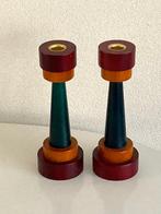 IKEA - Kandelaar Monokel - Hout - Twee houten kandelaars,, Antiek en Kunst