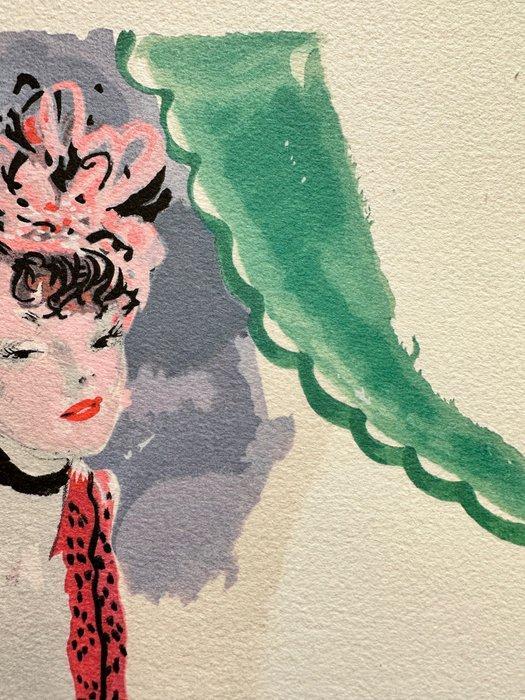 Jean-Gabriel Domergue (1889 - 1962) (daprès) - Quand on, Antiek en Kunst, Antiek | Overige Antiek
