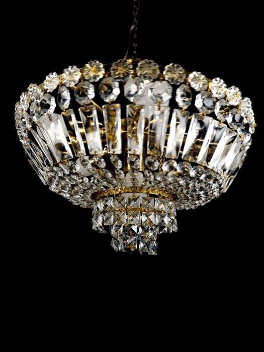 Lamp - Glas, Kristal, Messing, Antiek en Kunst, Curiosa en Brocante