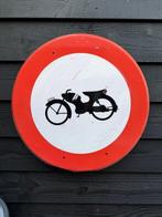 Vintage Nederlands verkeersbord – Motorfiets verboden (jaren