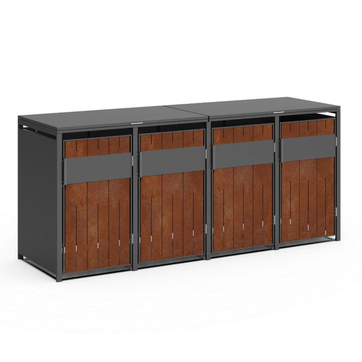 Container berging roest 4 containers, Jardin & Terrasse, Stockage & Armoires de jardin, Envoi