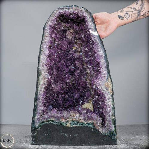 Natuurlijke amethist- en calcietgroep uit Uruguay, 15,3 kg, Verzamelen, Mineralen en Fossielen