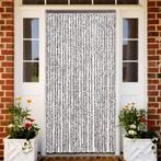 vidaXL Vliegengordijn 118x220 cm chenille bruin en beige, Doe-het-zelf en Bouw, Deuren en Vliegenramen, Verzenden, Nieuw