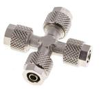 Raccord croisé 6x4 en laiton nickelé à emboîtement, Bricolage & Construction, Verzenden