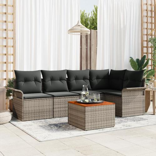 vidaXL 6-delige lounge set voor in de tuin met kussens in, Tuin en Terras, Tuinsets en Loungesets, Nieuw, Verzenden