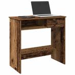 vidaXL Bureau 80x40x75 cm bewerkt hout oud houtkleurig, Huis en Inrichting, Bureaus, Verzenden, Nieuw