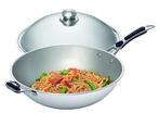 Wokpan RVS met deksel | 6 liter | 640x360x220(h)mm, Verzenden, Nieuw in verpakking