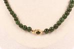 Zonder minimumprijs - Halsketting - 18 karaat Geel goud Jade, Nieuw
