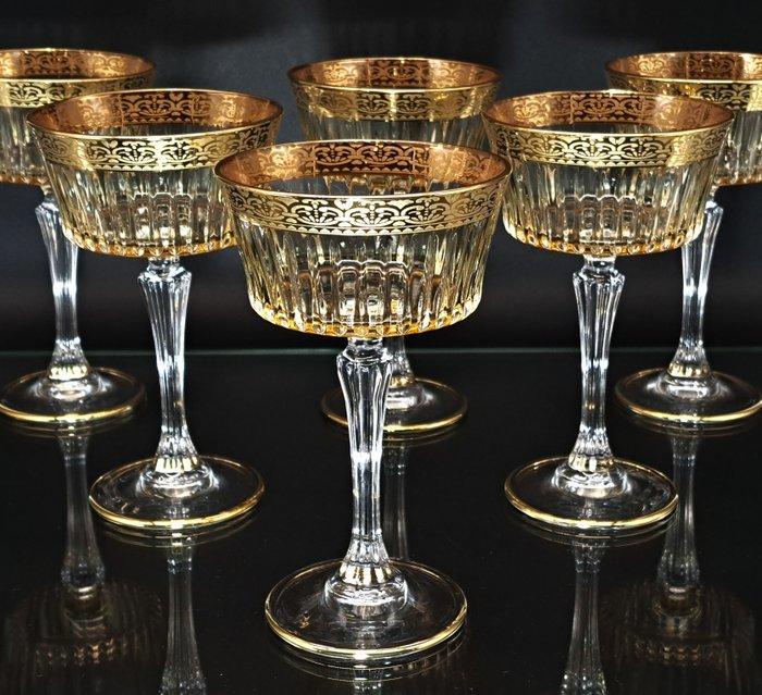 Artemisia - Champagne fluitje (6) - Kristal, oro 24kt, Antiek en Kunst, Antiek | Meubels | Tafels