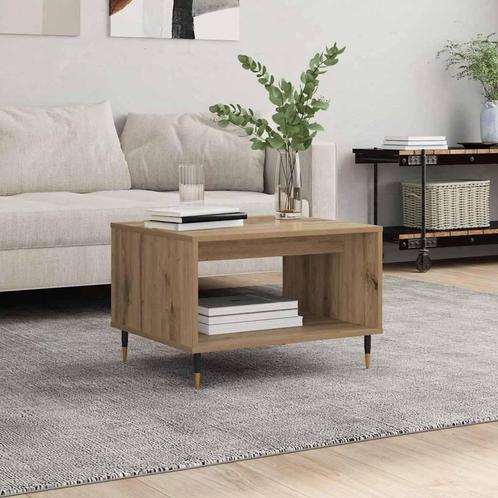 vidaXL Salontafel artisanaal eikenkleurig 60 x 50 x 40 cm, Huis en Inrichting, Tafels | Salontafels, Nieuw, Verzenden