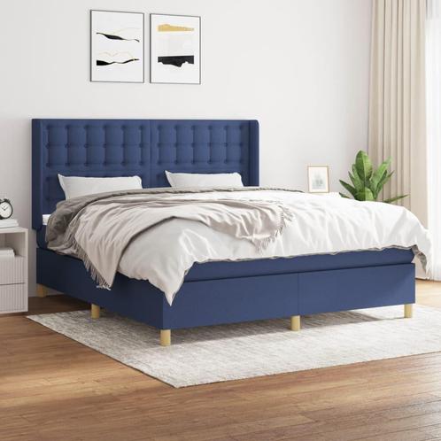 vidaXL Sommier à lattes de lit avec matelas Bleu 160x200, Maison & Meubles, Chambre à coucher | Lits, Neuf, Envoi