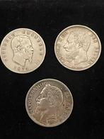 Europe, France, Italy, Belgium. Lot of 3 silver coins
