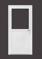 Deur wit 1/2 glas Basic b85 x h185 buitendraaiend, Doe-het-zelf en Bouw, Deuren en Vliegenramen, 80 tot 100 cm, Minder dan 200 cm