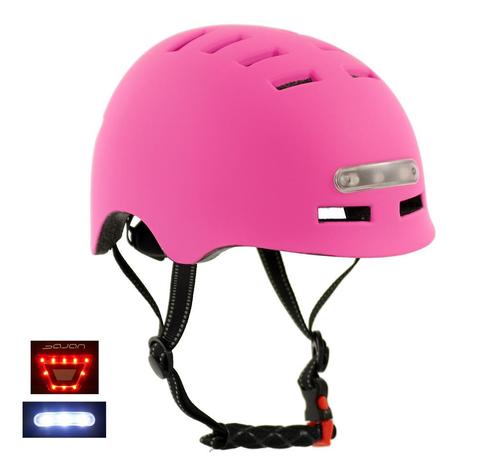 Sajan Fietshelm - Skatehelm - Helm Mat-Roze - LED, Vélos & Vélomoteurs, Accessoires vélo | Casques de vélo, Envoi