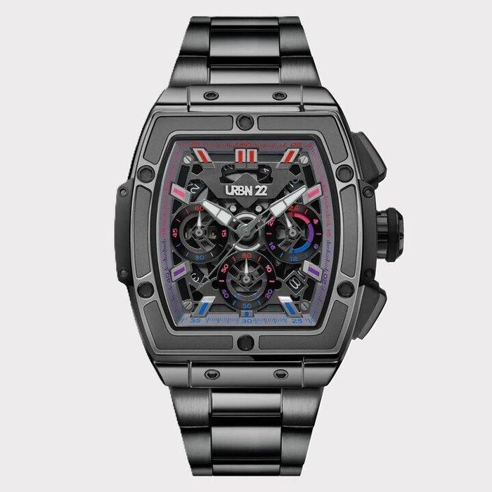 URBN22 - Skeleton - GunMetal - Seiko - Chronograph - New -, Bijoux, Sacs & Beauté, Montres | Hommes