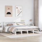 vidaXL Bedframe zonder matras massief grenenhout wit 200x200, Huis en Inrichting, Slaapkamer | Bedden, Verzenden, Nieuw