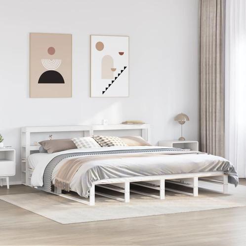 vidaXL Bedframe zonder matras massief grenenhout wit 200x200, Huis en Inrichting, Slaapkamer | Bedden, Nieuw, Verzenden