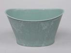 Bloempot Ovaal Soft Turquoise 22x15x12 cm, Nieuw