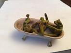 sculptuur, Bronze de Vienne - Les grenouilles au bain - 4 cm