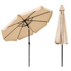 Parasol Beige 300cm: Waterdicht & Kantelbaar | Retour Dea..., Verzenden, Nieuw, 3 tot 4 meter, Stokparasol
