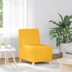 vidaXL Modulaire Sofa Eenheid Armless Lichtgeel 55 x 74 x 82, Verzenden, Nieuw