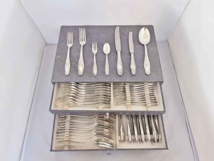 Alpaca Silber 100 Solingen - Bestekset voor 12 personen (84), Antiek en Kunst, Antiek | Meubels | Tafels