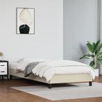 vidaXL Bedframe kunstleer crèmekleurig 100x200 cm, Verzenden