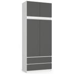 Kledingkast wit antraciet  XL lades Wit Grijs (Slaapkamer), Huis en Inrichting, Kasten | Kleerkasten, Nieuw, 50 tot 100 cm, Met lade(s)