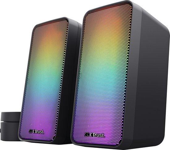 PC Speakerset - RGB verlichting - Zwart Trust GXT 611 Wezz -, Audio, Tv en Foto, Versterkers en Ontvangers, Nieuw, Verzenden