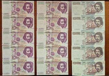 Italië. - 16 x 50.000 + 16 x 100.000 Lire Lire