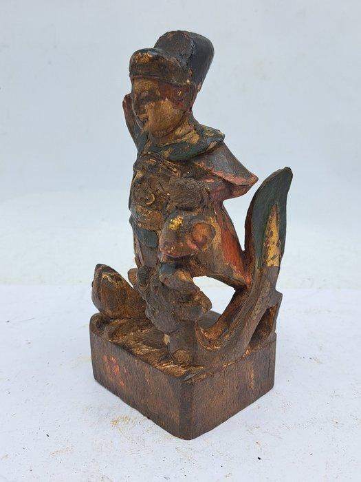 Figuur - Chinese Krijger - Hout - China - Edo Periode, Antiek en Kunst, Antiek | Overige Antiek