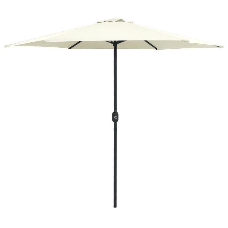Zandwit Parasol Aluminium | Tweede Kansje | OP = OP!, Tuin en Terras, Parasols, Nieuw, Verzenden