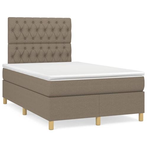 vidaXL Sommier à lattes de lit avec matelas taupe, Maison & Meubles, Chambre à coucher | Lits, Neuf, Envoi