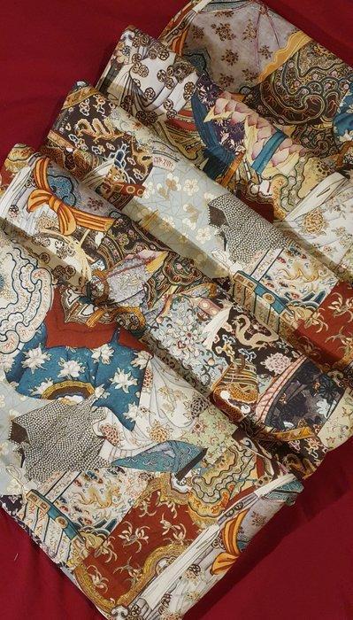 Tissu précieux en coton peigné - 300x280cm - Tepezzeria, Antiek en Kunst, Antiek | Tapijten, Tafelkleden en Textiel