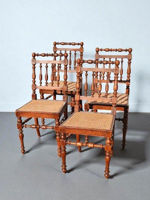 Stoel (4) - Walnoot - Stile Luigi XIII, Antiek en Kunst, Antiek | Overige Antiek
