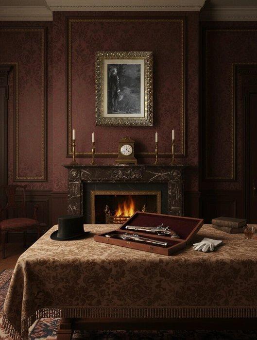 Joseph Thomas Bob Cattle (1886-1960) - A shot in the night, Antiek en Kunst, Kunst | Schilderijen | Klassiek