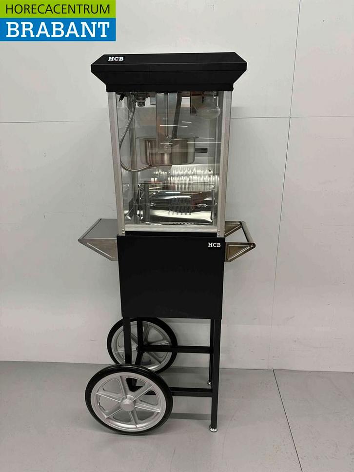 Popcornmachine Popcorn machine met onderstel zwart 230V, Zakelijke goederen, Horeca | Keukenapparatuur, Ophalen of Verzenden