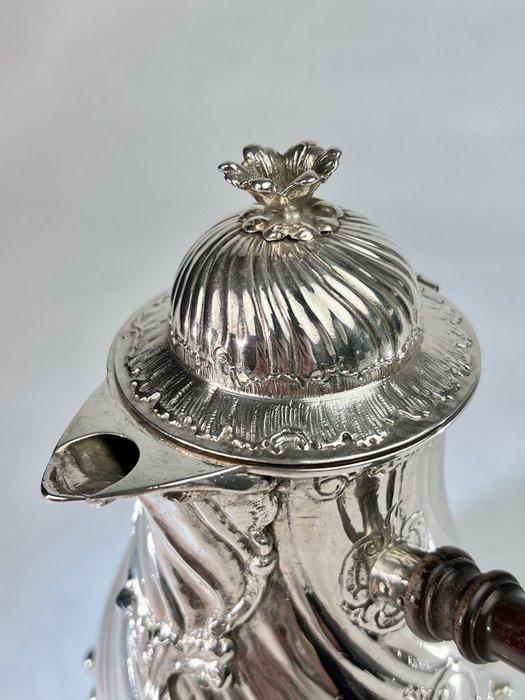 David Bridge - Pot à chocolat - ornement en volutes, Antiek en Kunst, Antiek | Zilver en Goud