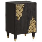 vidaXL Badkamerkast Zwart 38 x 33 x 58 cm Massief Mango Hout, Verzenden, Nieuw