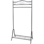 vidaXL Kledingrek staal zwart, Verzenden, Nieuw