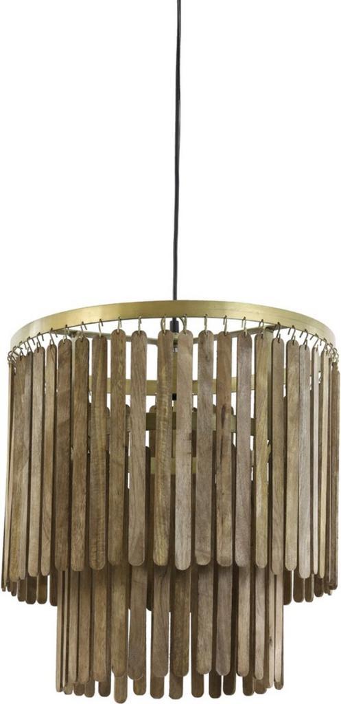 2dekans | Light & Living Hanglamp Gularo - Ø45x43 cm - Bruin, Huis en Inrichting, Lampen | Hanglampen, Ophalen of Verzenden