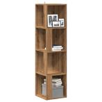 vidaXL Hoekkast 33x33x132 cm bewerkt hout artisanaal, Verzenden, Nieuw