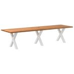 vidaXL Eettafel rechthoekig 320x90x74 cm massief eikenhout, Huis en Inrichting, Tafels | Eettafels, Verzenden, Nieuw