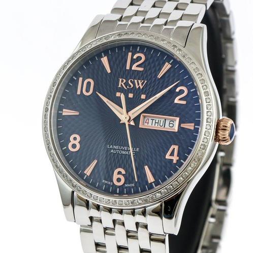 RSW - La Neuveville New Model - RSWA148-SR-DD-9 - Sans Prix, Handtassen en Accessoires, Horloges | Heren