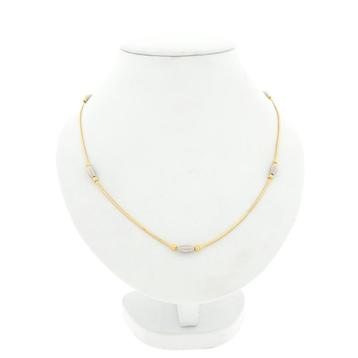 18 Krt. Bicolor gouden fantasie schakel collier | 43 cm beschikbaar voor biedingen